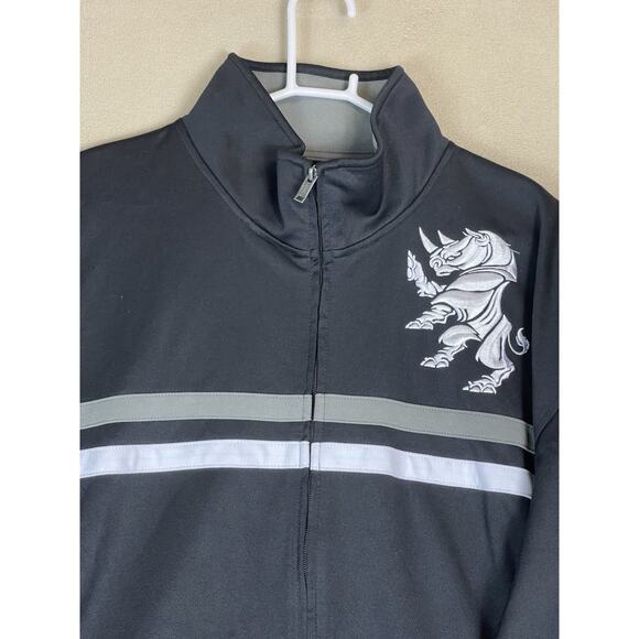 Ecko Unltd Track Jacket Mens 3XL Black Embroidered Full Zip Hip Hop Streetwear - Picture 2 of 11